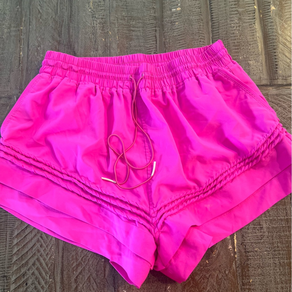 Free people movement hot pink shorts. Size M, EUC